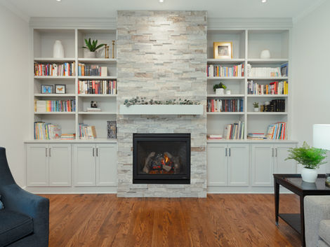 Standard overlay cabinets with a sleek design