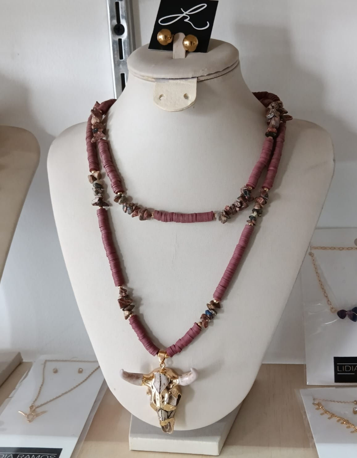 Collar pucca doble con toro