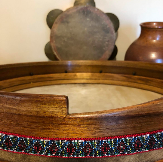 Blackwood 18" tunable Tar frame drum. Contemporary hand grip/ Goat skin/ Tunable. 