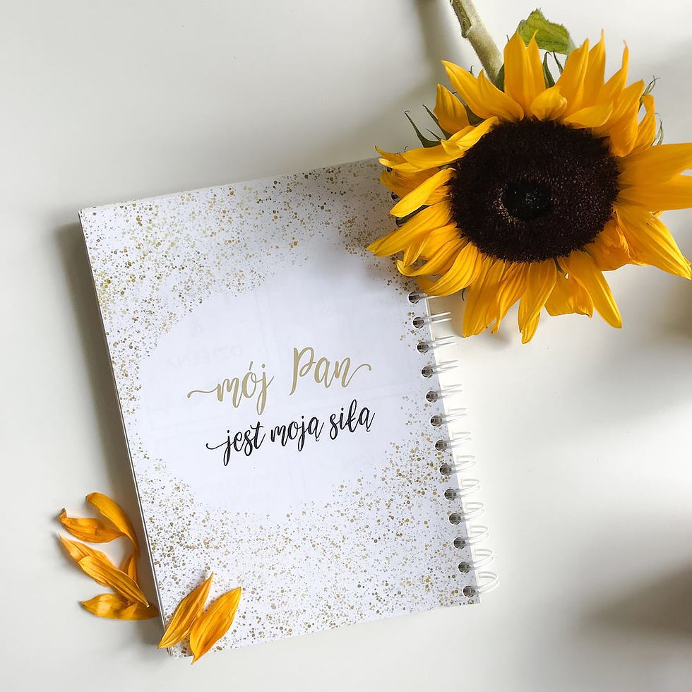 wnętrze notesu do programu biblijnego: mój Pan jest moją siłą