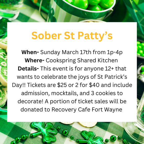 Not into going to the bar? Well you’re in luck because the sassy vegan is hosting a sober st pattys day celebration that will include the opportunity to decorate yummy cookies while sipping delicious mocktails