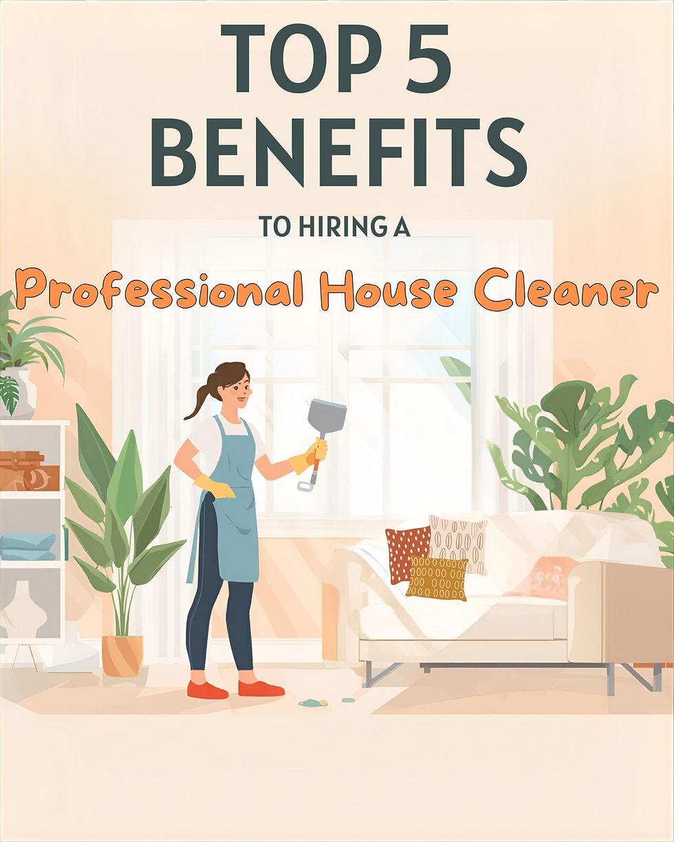 Top 5 Benefits to Hiring a Professional House Cleaner!