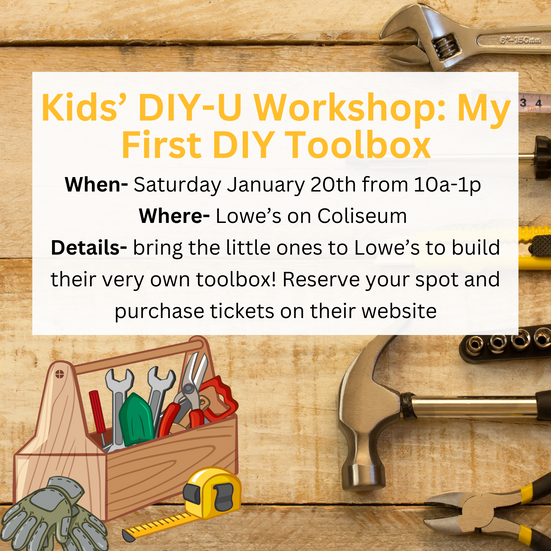 If you have a little one that loves to build and create check out this event at Lowe’s! Kids can come out and build their very own toolbox to keep all their tools in one place 