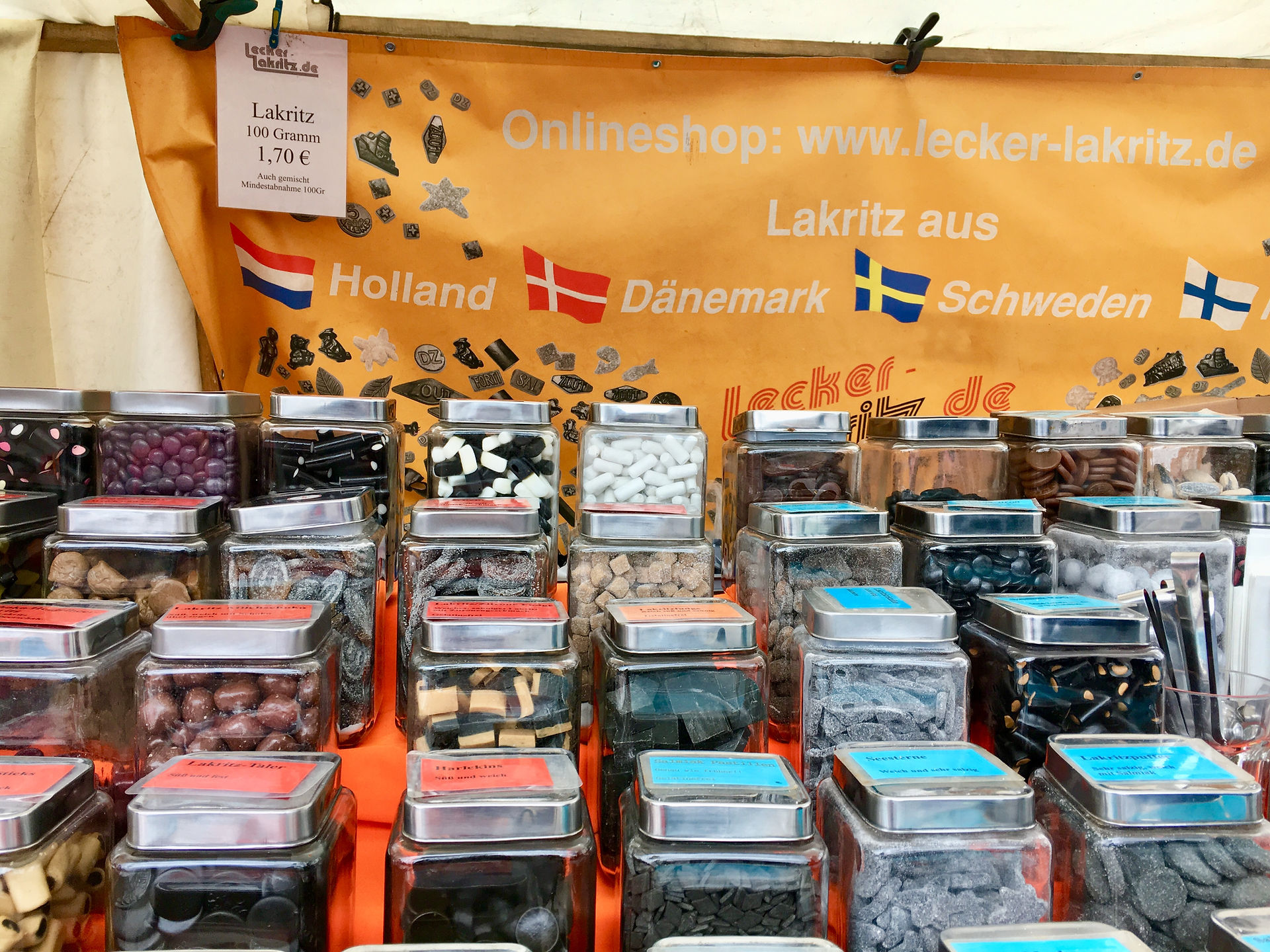 Black licorice candy stall!