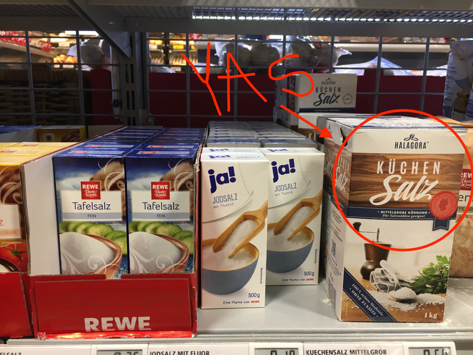 German Grocery Store Adventure #1: Salz