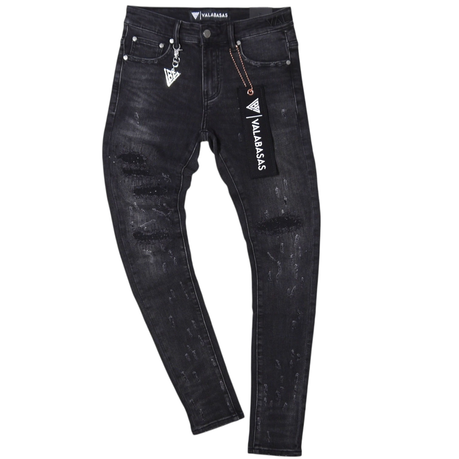 "VALABASAS" Ilyas Skinny Jeans (Charcoal)