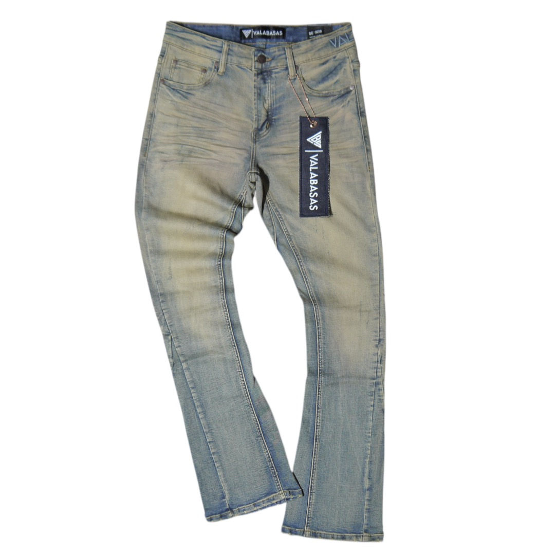 "VALABASAS" Mr.Stacked Flare Jeans (Light Vintage Wash)