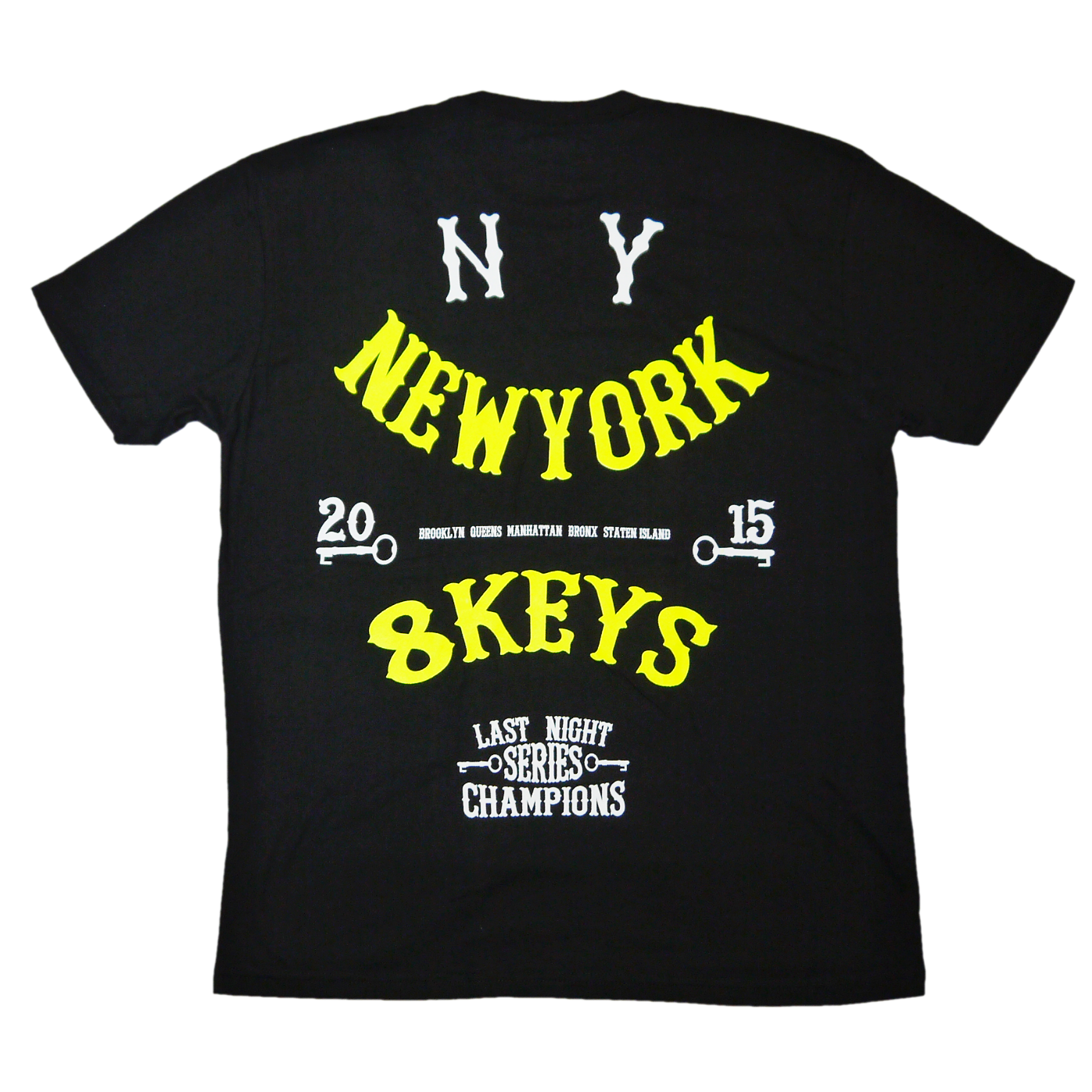 "8KEYS NYC" S/S Tee (Black×Neon)