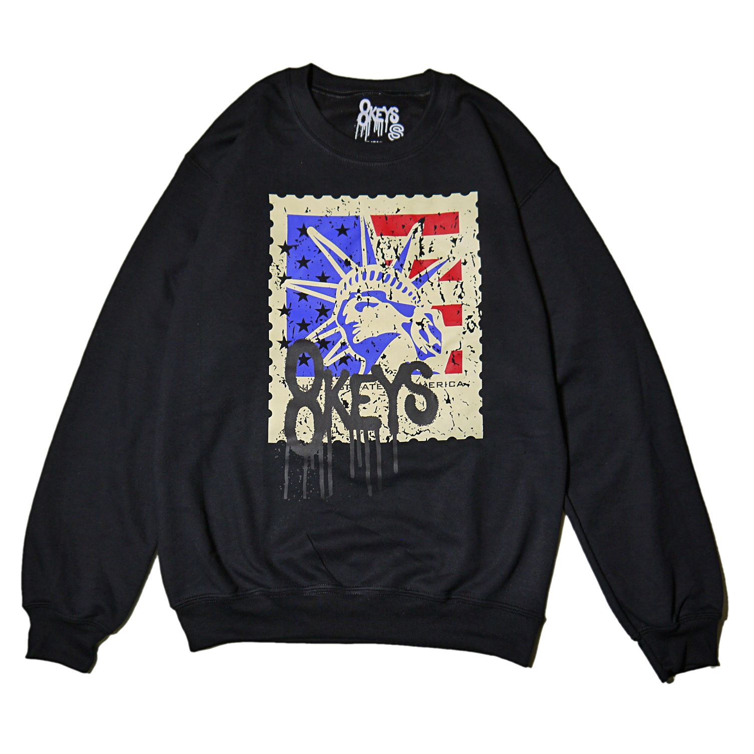 "8KEYS NYC" Liberty Crew Neck Sweat (Black)