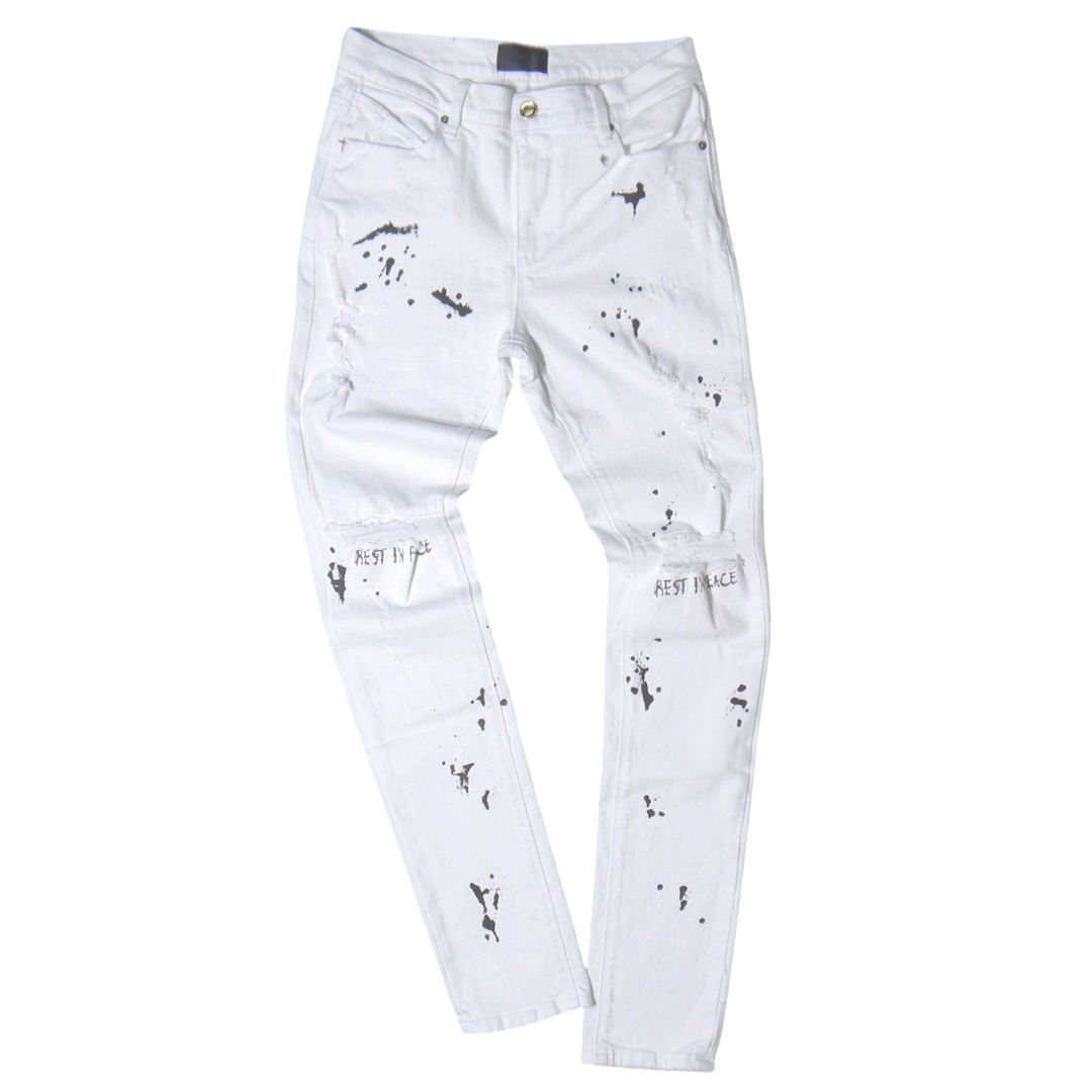 "RtA" Bryant White Paint Splatter Skinny