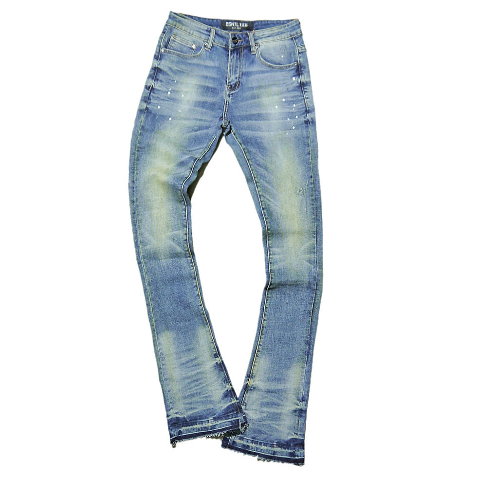 "ESNTL LAB" Mr.Esntl Stacked Jeans (Washed)
