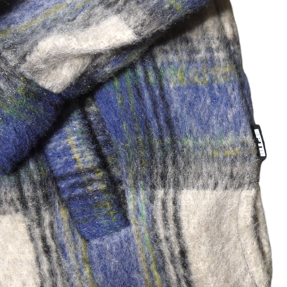 サムネイル： "EPTM" Side Slit Flannel Shaket (Blue×Grey)
