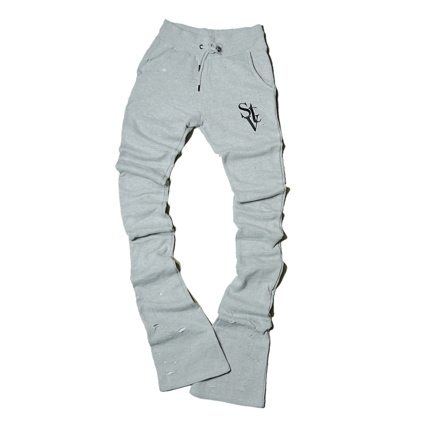 "Si Tu Veux" Logo Super Stack Jogger (Grey)