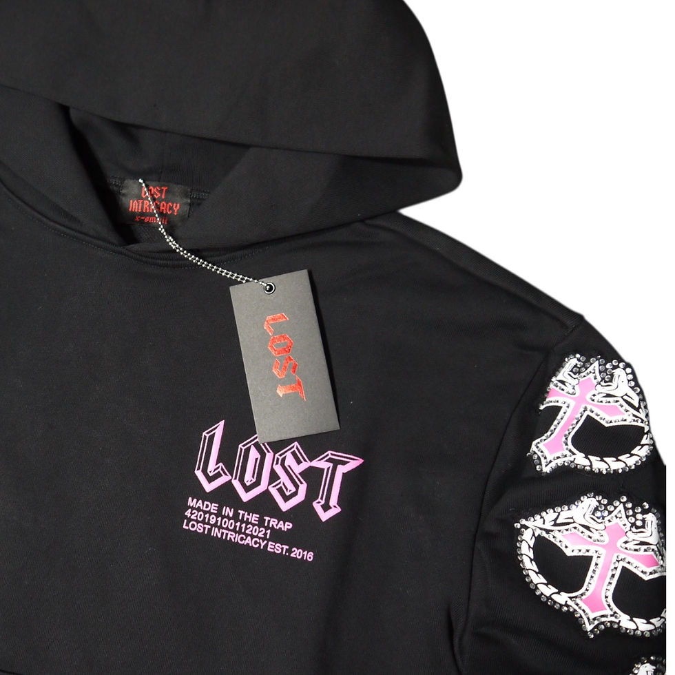 サムネイル： "LOST Intricacy" MITT Hoodie Sets  (Black×Pink)