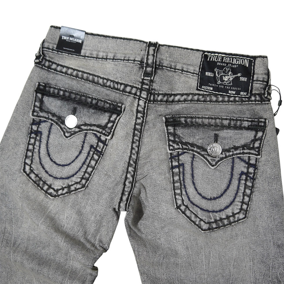 サムネイル： "TRUE RELIGION" Billy Super T Flap Bootcut Jeans (Grey)