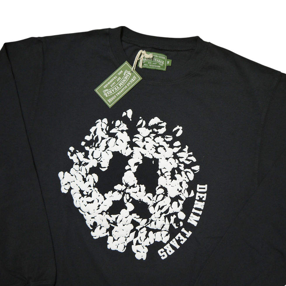 サムネイル： "Denim Tears" Peace Wreath L/S Tee (Black)