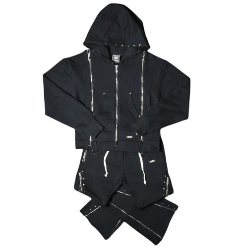 Demik Studded 3X Zip Up Hoodieセットアップ DEMIK