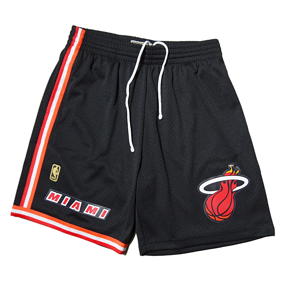 "MITCHELL&NESS" Miami Heat Swingman Shorts (Black)