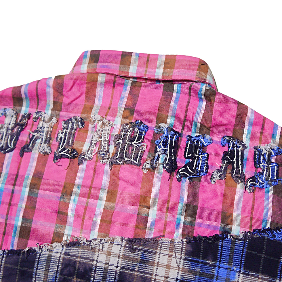 サムネイル： "Valabasas" Woven Rip&Repair Shirts (Pink)