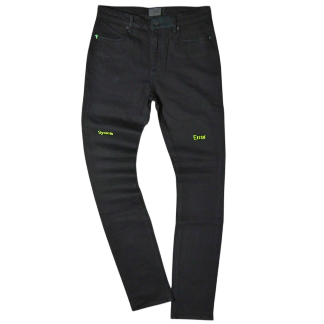 "RtA" Bryant Black Green Digital Cross Skinny