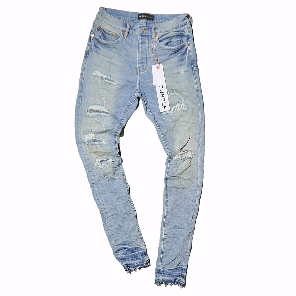 "PURPLE BRAND" Light Vintage Indigo P001 Skinny Jeans
