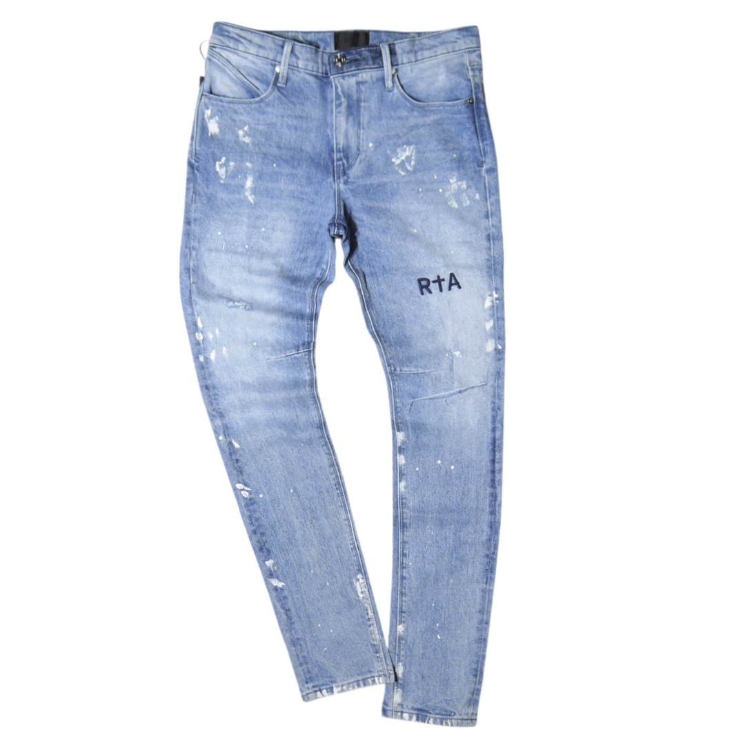 "RtA" Clayton Distressed White Paint Skinny