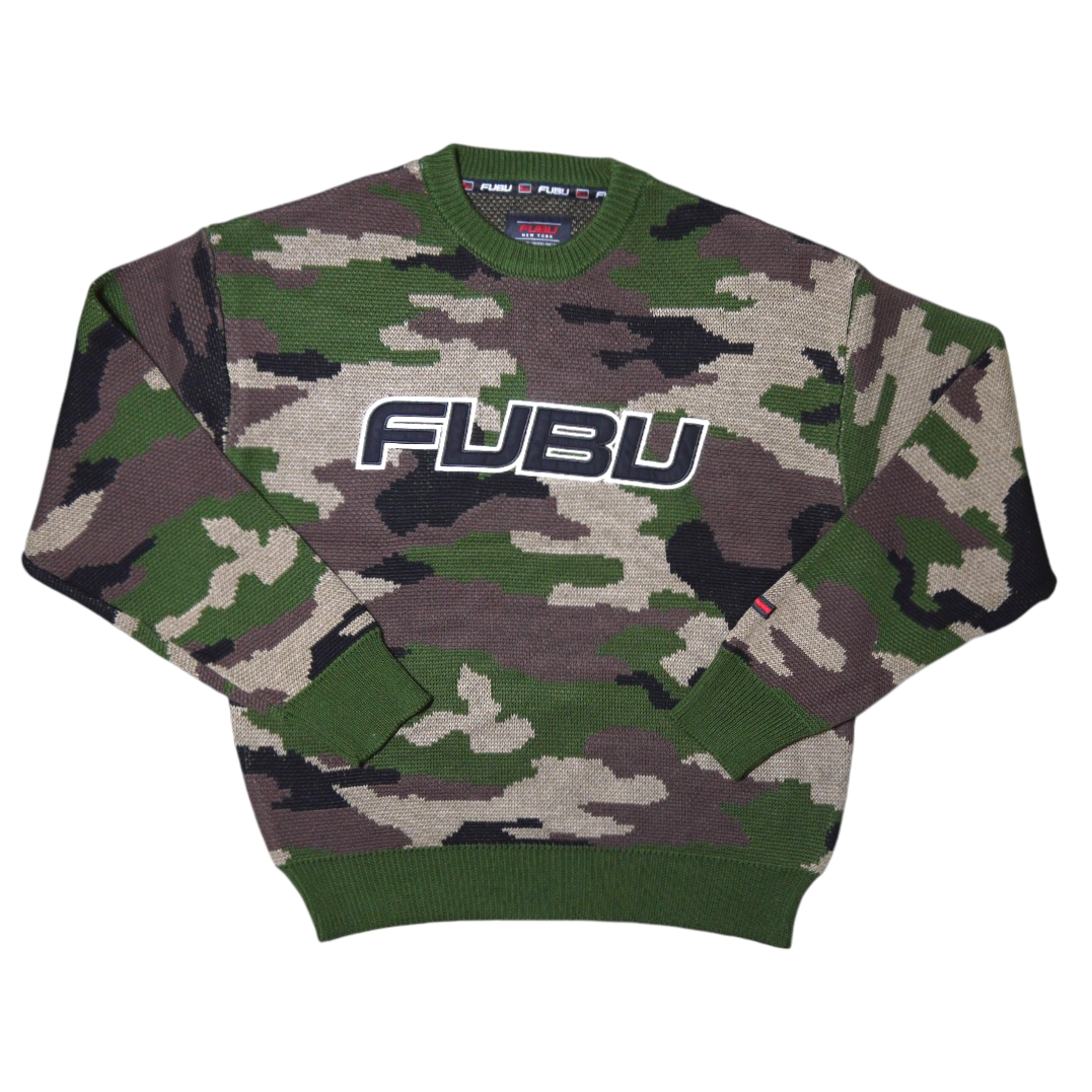 "FUBU" Camo Knit (Green)