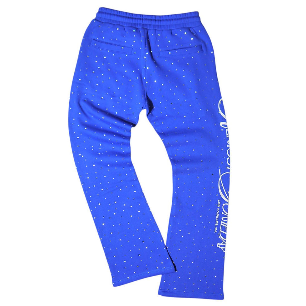 サムネイル： "Almost Someday" Lavish Zip Hoodie Flare Sweat Sets (Blue)