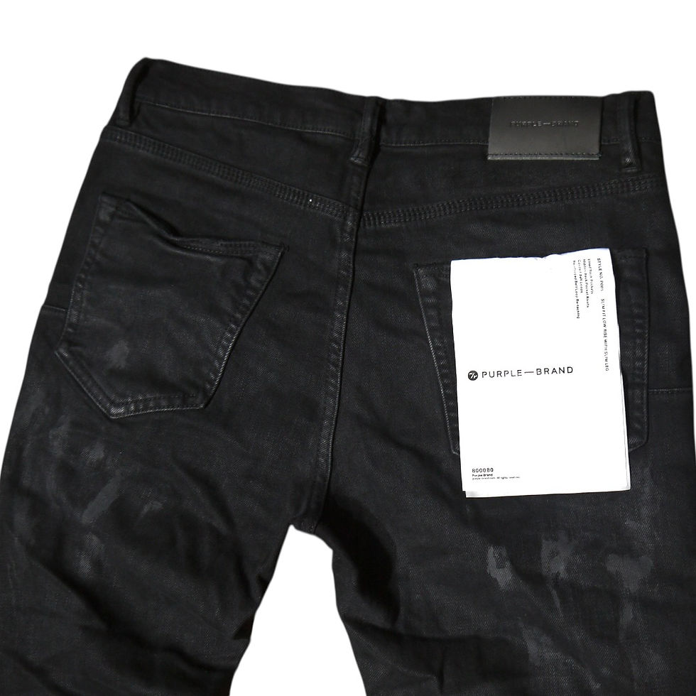 サムネイル： "PURPLE BRAND" Black Oil Spill P001 Skinny Jeans