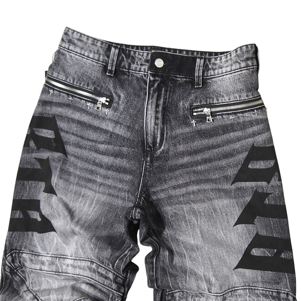 サムネイル： "RtA" Alwin Moto Ash Faded Jeans