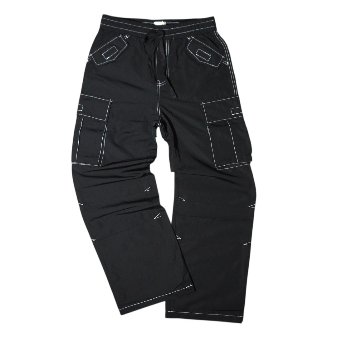 "EPTM" Campus Cargo Flare Pants (Black)