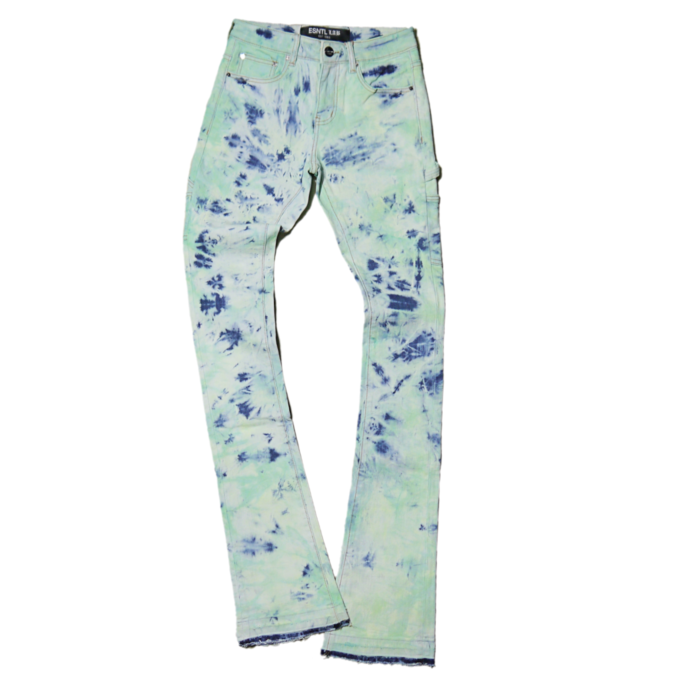 "ESNTL LAB" Airglo Stacked Jeans (Teal)