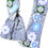 サムネイル： "Guapi" Aqua Blue Flower Patched Flare Jeans