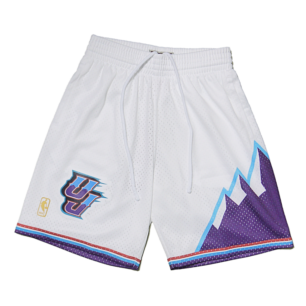 "MITCHELL&NESS" Utah Jazz Swingman Shorts (White)