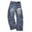 サムネイル： "VALABASAS" Labyrinth Vintage Blue Baggy Jeans