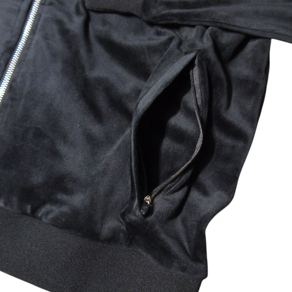 サムネイル： “Sergio Tacchini" Lioni Velour Jersey Sets (Black)