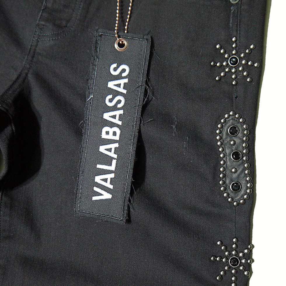 サムネイル： "VALABASAS" Beaded Black Baggy