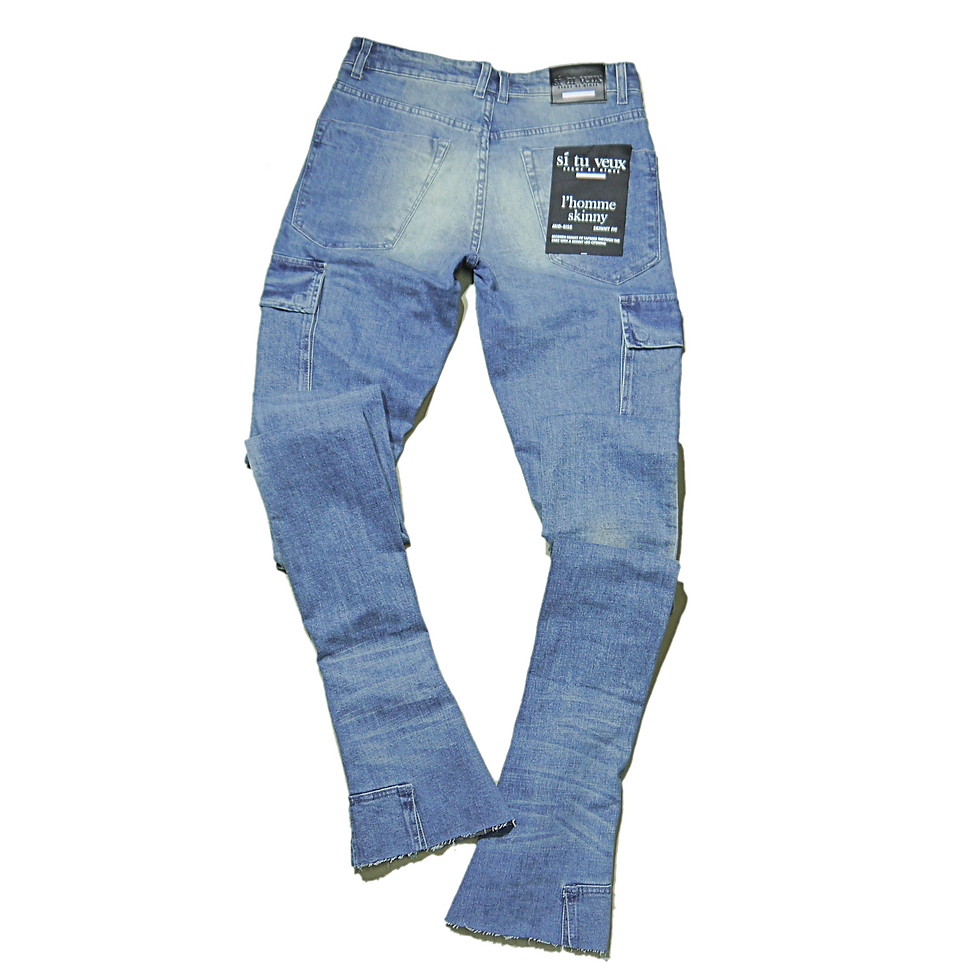 サムネイル： "SI TU VEUX"×"Billy Jean" Karl Stacked Jean (Indigo Wash)