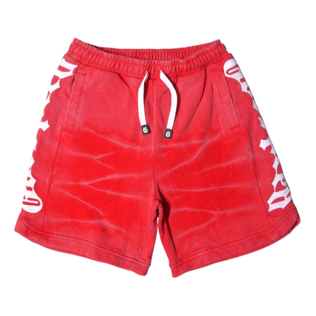 "GODSPEED" Courtside Shorts (Red Wash)