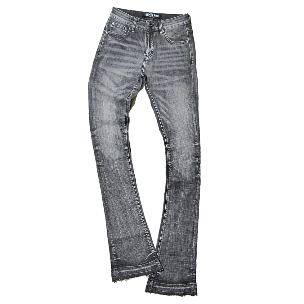 "ESNTL LAB" Mr.Esntl Stacked Jeans (Grey)