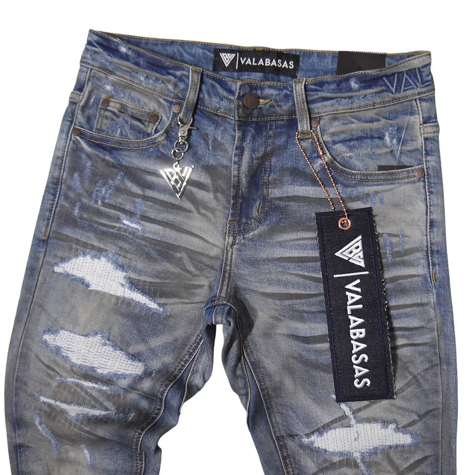 サムネイル： "VALABASAS" Graft Flare Jeans (Dirty Blue)