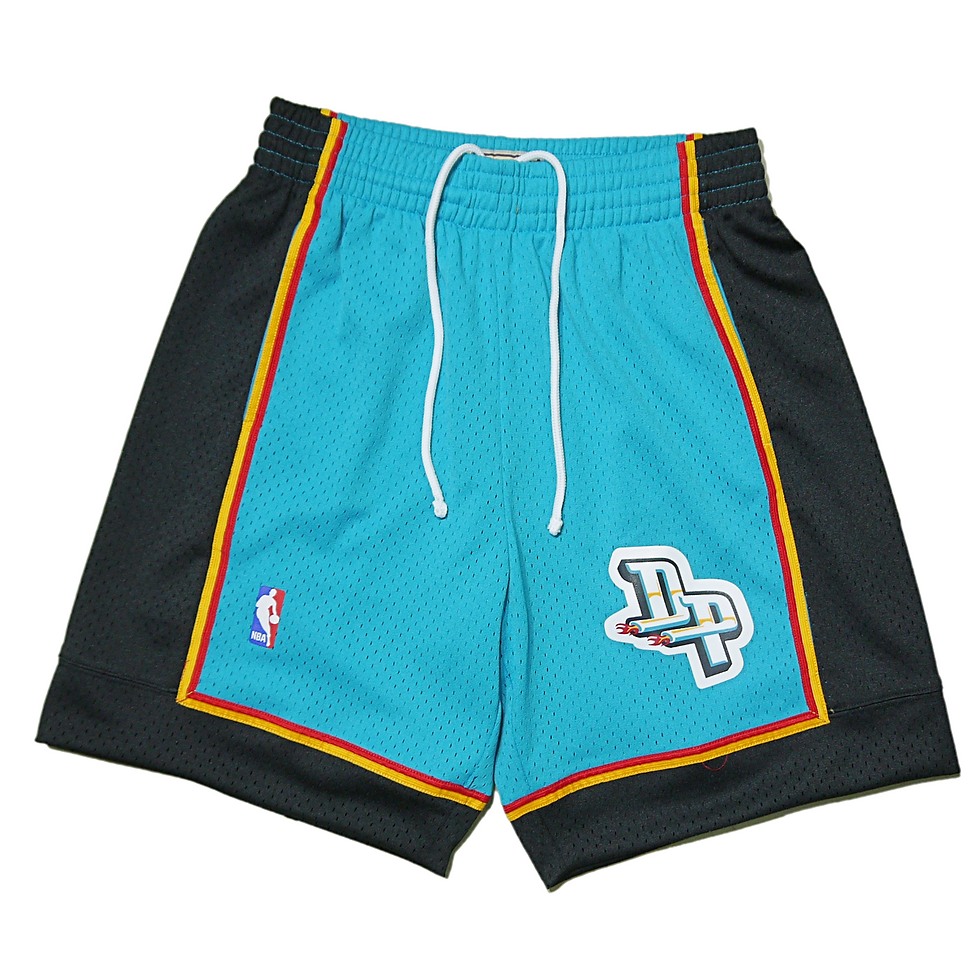 "MITCHELL&NESS" Detroit Pistons Swingman Shorts (Teal)