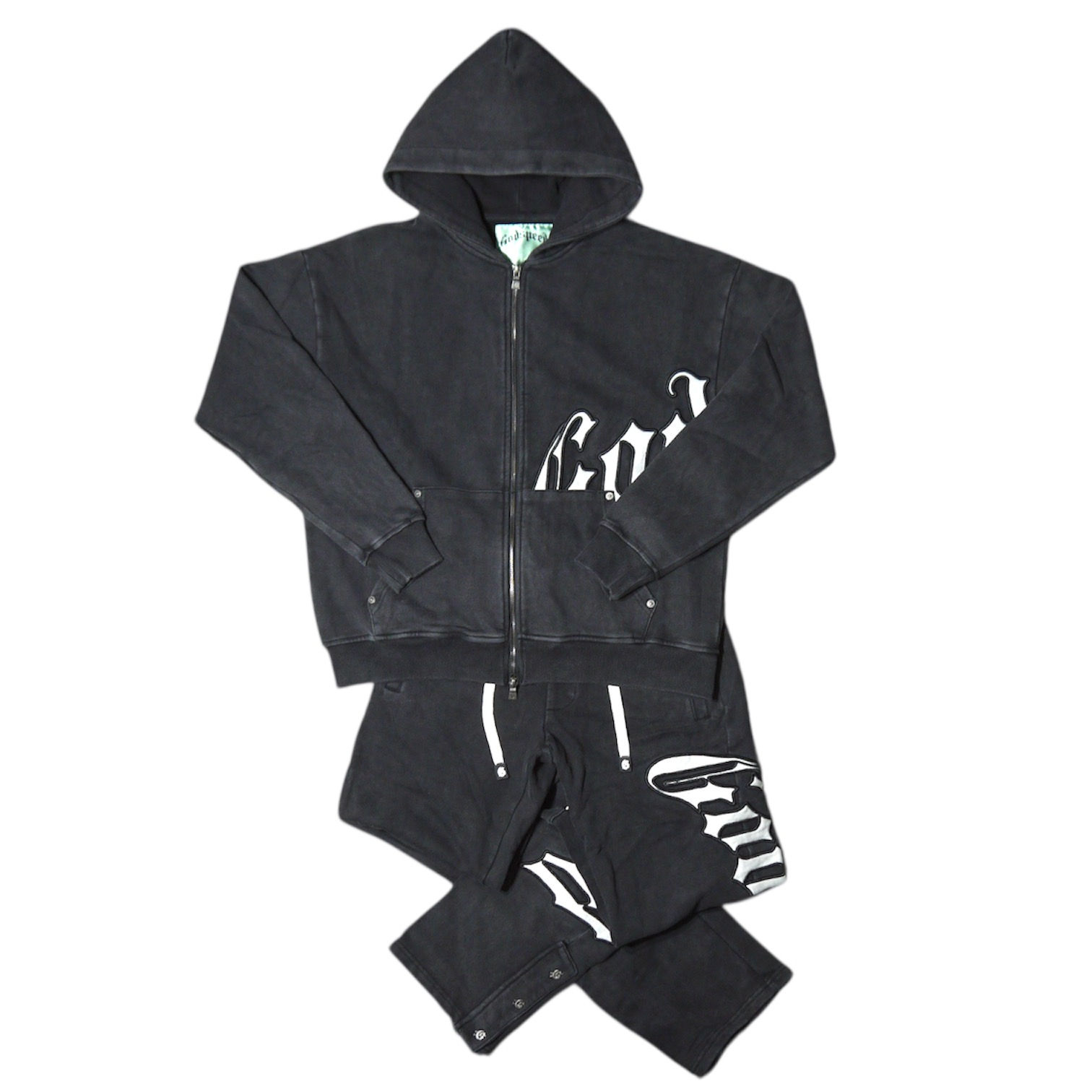 "GODSPEED" OG Logo Sweat Suits V2 (Black×Grey)