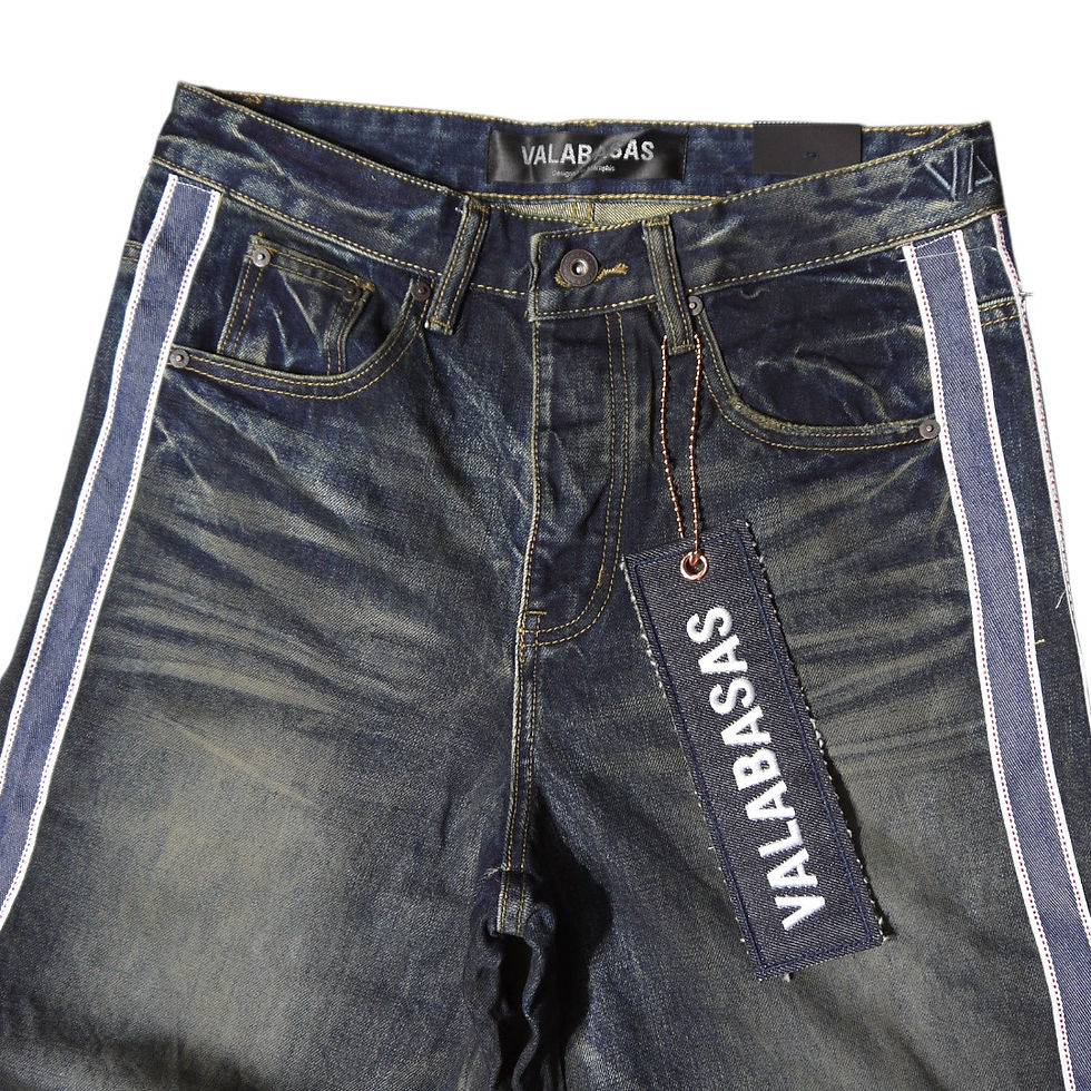 サムネイル： "VALABASAS" Stripe Baggy Jeans