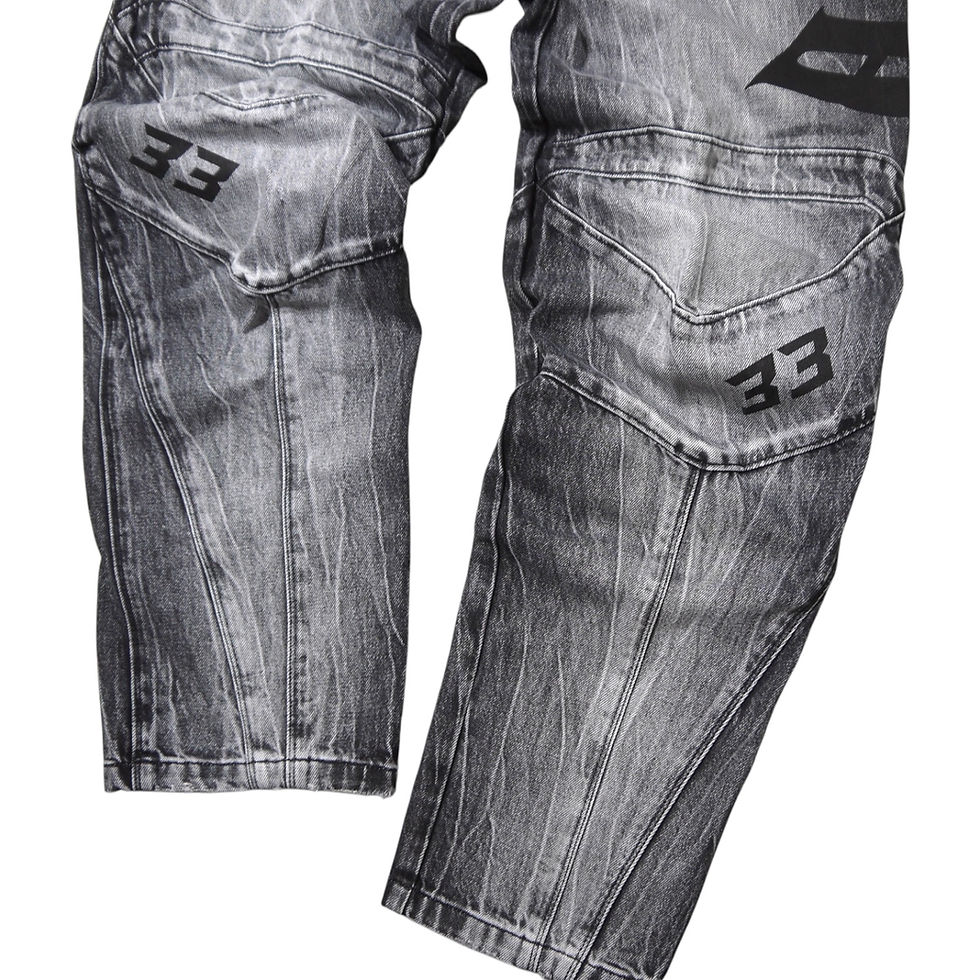 サムネイル： "RtA" Alwin Moto Ash Faded Jeans