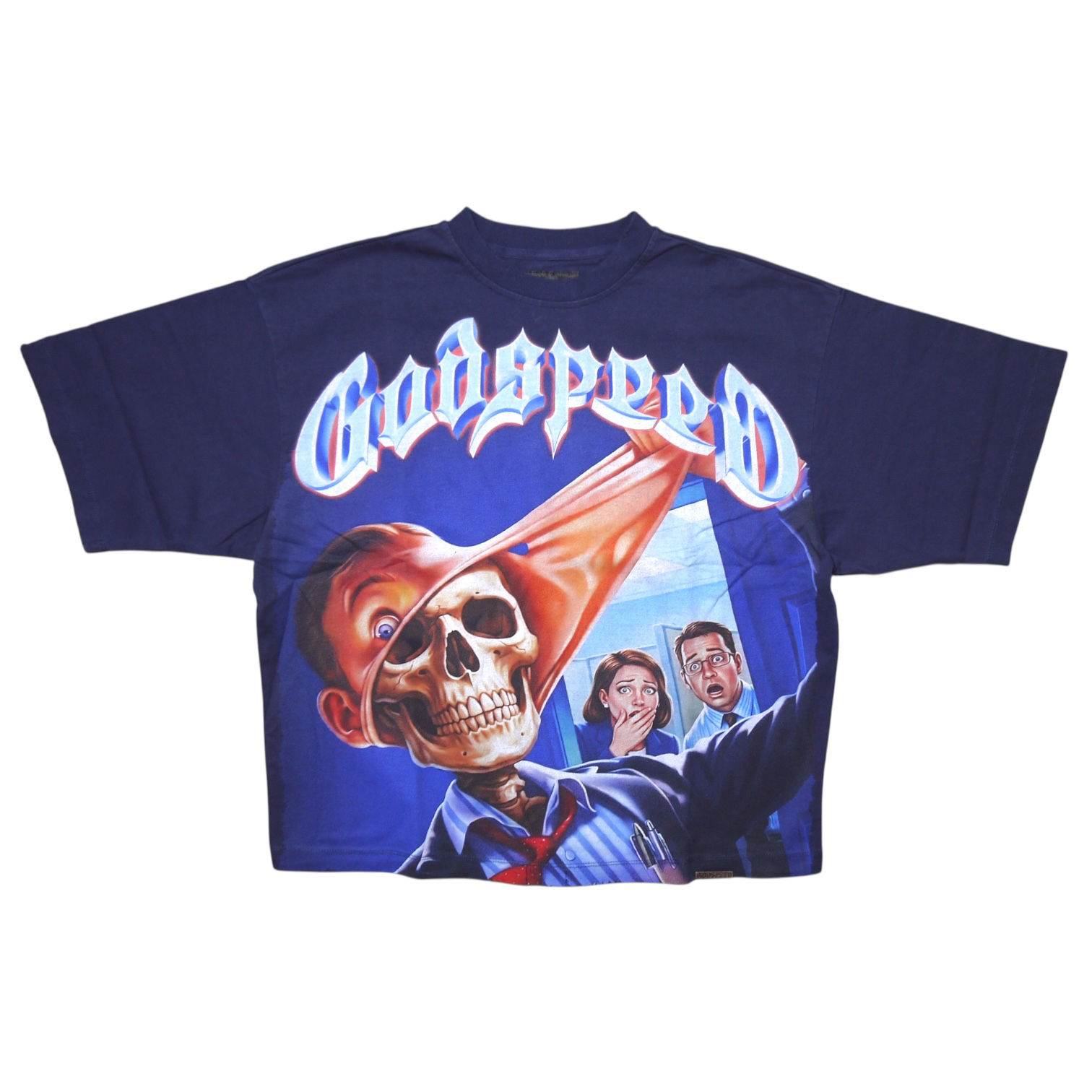 "GODSPEED" Mask Off S/S Tee (Navy)