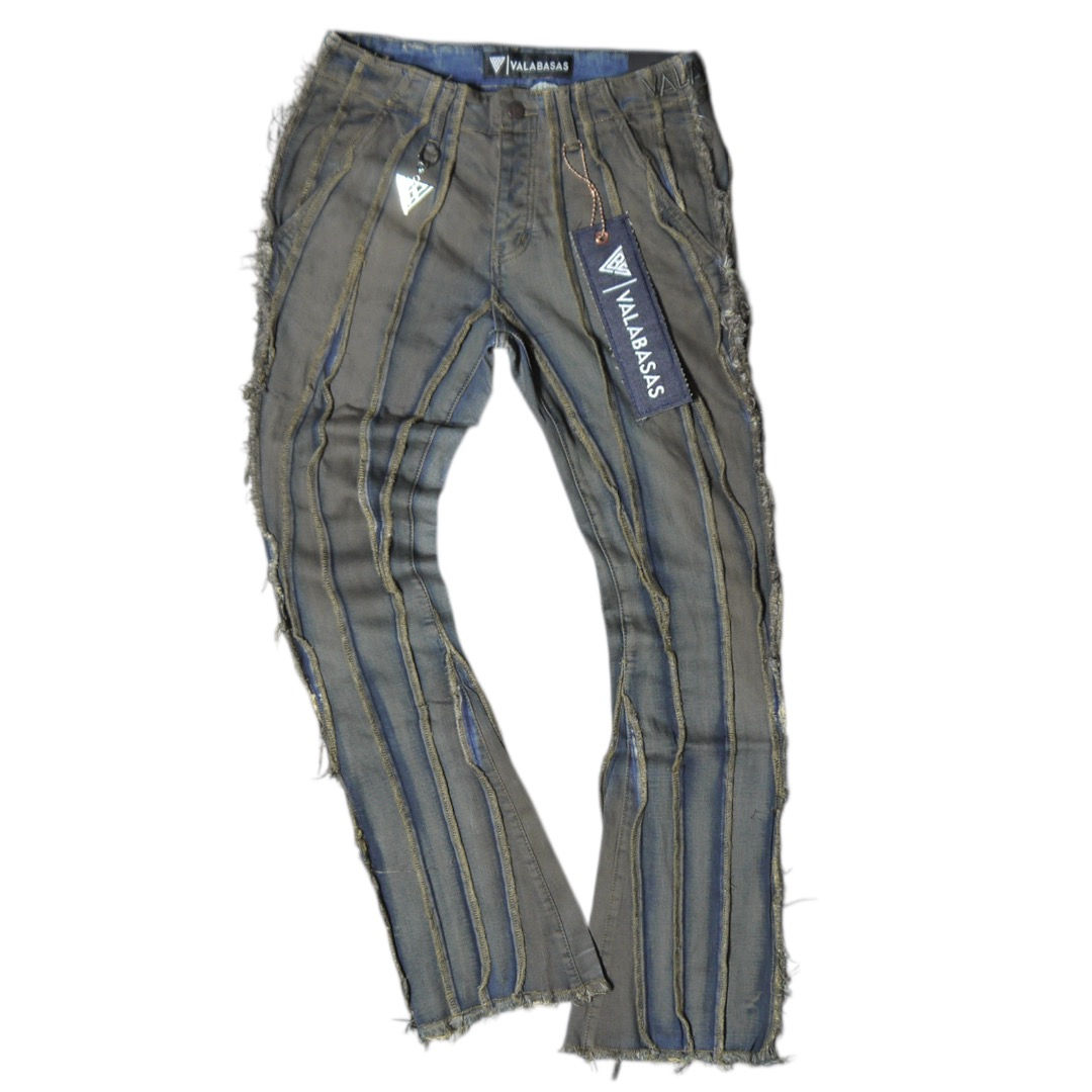 "VALABASAS" Twisted Flare Jeans (Dirty Vintage)