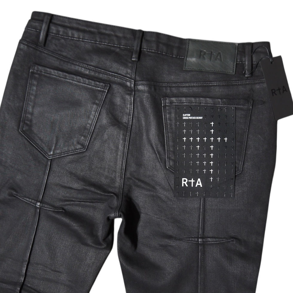 サムネイル： "RtA" Clayton Coated Black Skinny