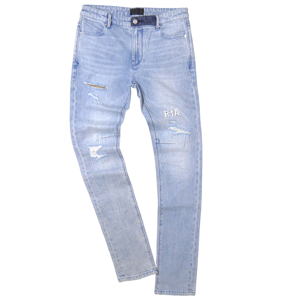 サムネイル： "RtA" Clayton Frayed Indigo Skinny Jeans