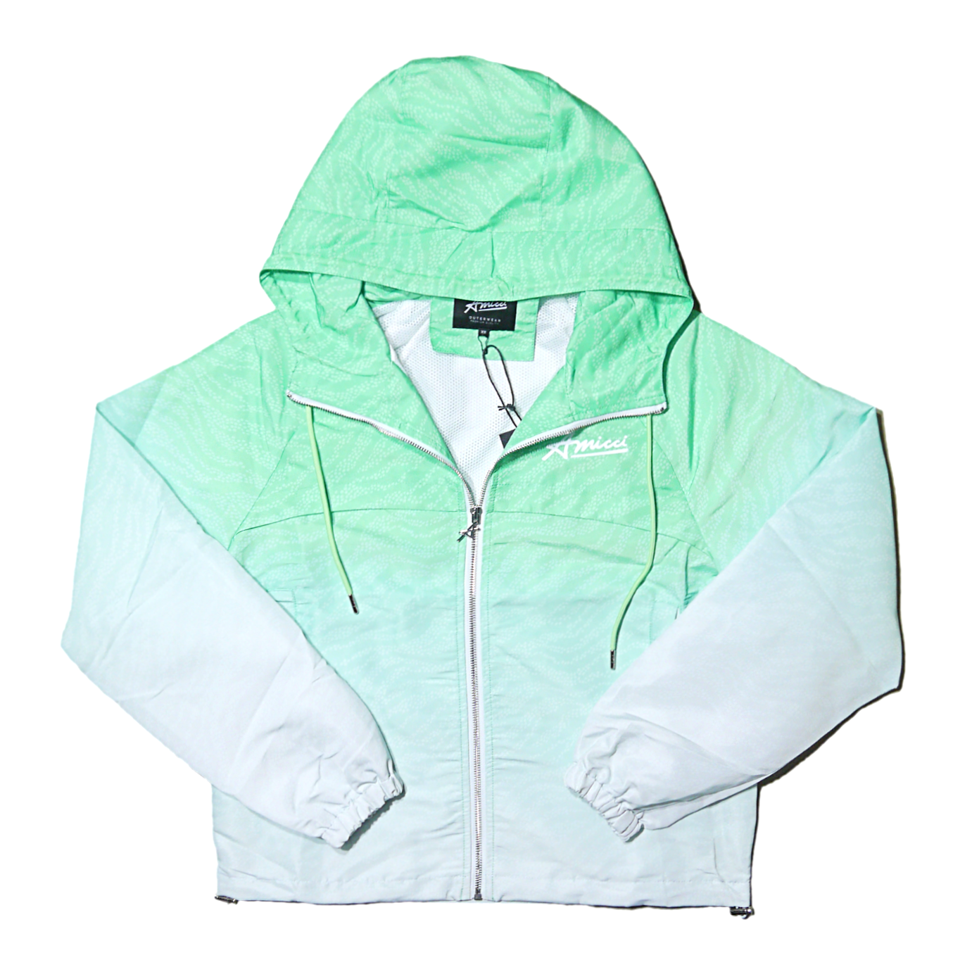 "AMICCI" Luciano Nylon Zip Hoodie (Mint)
